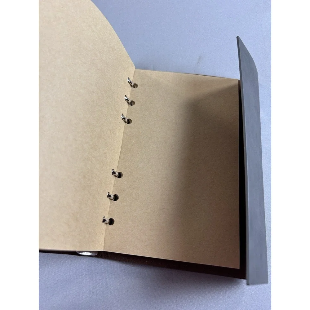 Leather Journal Refillable 6 Ring Binder Compass‎ Cover Anchor Charm Notebook